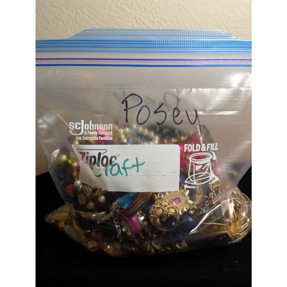 Jewelry Lot Posey Repurpose Bag 4 Plus Lbs Beads/Craft/Repurpose Pieces - Picture 8 of 8